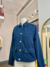 Load image into Gallery viewer, Sadie Navy Gold Button Detail Jacket