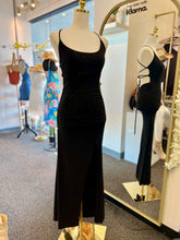 Load image into Gallery viewer, Bridgett Black Sparkly Maxi Dress Open/Crossed back