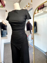 Load image into Gallery viewer, Christine Baby Pink or Black 2 Piece Pant and Asymmetrical Halter Top Set