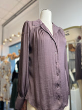 Load image into Gallery viewer, Carolina Taro Long Sleeve Contrast Yoke Button Front Blouse