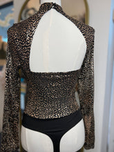 Load image into Gallery viewer, Paola Foil Leopard Print Bodysuit