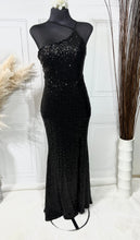 Load image into Gallery viewer, Alexis Black One-Shoulder Mermaid Formal/Prom Sequins Dress