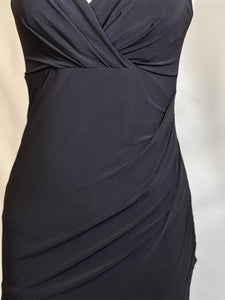 Lizeth Black or Pink Side Rushing Detail Midi Dress