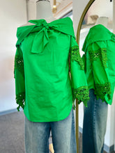 Load image into Gallery viewer, Michelle Green or Baby Blue Off Shoulders Top