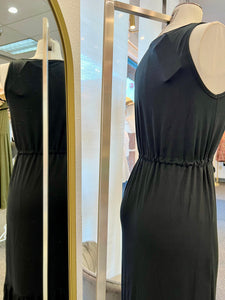 Abbie Black Maxi Button Up Dress