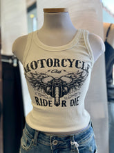 Load image into Gallery viewer, Roxy Ribbed White or Cream Round Neck Tank