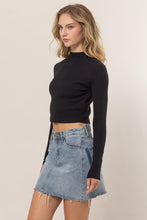 Load image into Gallery viewer, Hailey Mock Neck Ribbed Long Sleeve Top