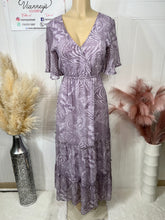 Load image into Gallery viewer, Alyson Lavender or Blue V Neck Flowy Maxi Dress