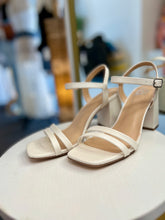 Load image into Gallery viewer, Xaviera Open Front White Chunky Heels