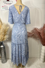 Load image into Gallery viewer, Alyson Lavender or Blue V Neck Flowy Maxi Dress