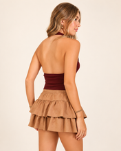 Load image into Gallery viewer, Alexia Soft and Stretchy Studded Halter Neckline Top