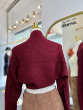 Load image into Gallery viewer, Olivia Burgundy or Black Knit Open Front Cropped Cardigan
