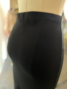 Sasha Solid Black Pencil Skirt