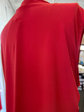 Load image into Gallery viewer, Denisse Red Satin Round High neck Top