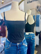 Load image into Gallery viewer, Zaria Solid Corset Stitch Top Back Zipper Closure