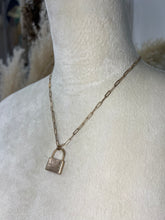 Load image into Gallery viewer, Athena Gold Lock Necklace