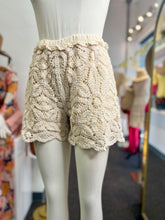 Load image into Gallery viewer, Irinna Beach Crochet Style Ivory or Black Short