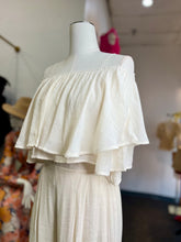 Load image into Gallery viewer, Heather Pearl or Mocha Flowy Off The Shoulder Set
