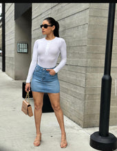 Load image into Gallery viewer, Georgina Stretchy Denim Mini Skirt