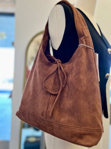 Tania Suede Medium Shoulder Bag