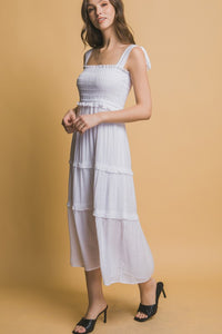 Aracely Pleated Smocked Dress