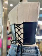 Load image into Gallery viewer, Alissa Black Leather Corset