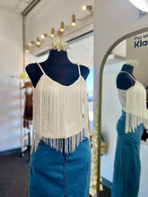 Load image into Gallery viewer, Kendra western Fringe Adjustable Strap Tank Top