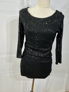 Channel Truly Magical Black Sequins Mini Dress