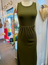 Load image into Gallery viewer, Isabella Green Olive Maxi Dress