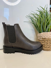 Load image into Gallery viewer, Madison Dark Grey Vegan Leather Short Boots