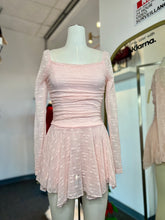 Load image into Gallery viewer, Blair Baby Pink Solid Balloon Sleeve Wrap Front Romper