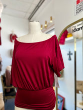 Load image into Gallery viewer, Sabrina Off Shoulder Short Sleeve Ruched Soft Stretchy Top