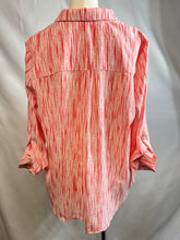 Load image into Gallery viewer, Trina Coral Collared Long Sleeve Plus Size Top
