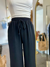 Load image into Gallery viewer, Melanie Black or Bone Stretchy Wide Leg Trousers