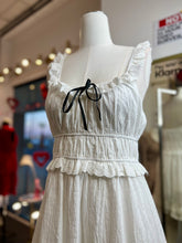 Load image into Gallery viewer, Mila Eyelet White babydoll Dress