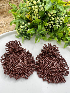 Kylie Brown Beaded Post Back Earrings