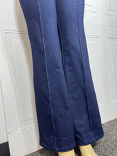 Load image into Gallery viewer, Denisse Dark Blue Stretchy Wide Leg Pants