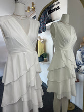 Load image into Gallery viewer, Jenny White Surplice Tiered Sleeveless Midi Dress