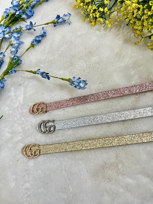 Gigi Silver, Gold or Rose Gold Thin Belt