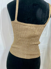 Load image into Gallery viewer, Lizeth Sleeveless Spaghetti Strap V Neck Shimmery  knit Top