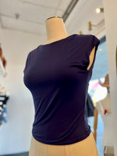 Load image into Gallery viewer, Phoebe Navy or Mint Open Back Stretchy Double Lined Top
