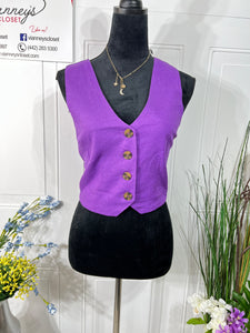 Carolina Purple Button-Down Vest