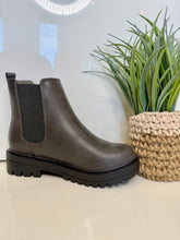 Load image into Gallery viewer, Madison Dark Grey Vegan Leather Short Boots