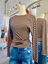 Load image into Gallery viewer, Melanie Round Neck Long Sleeve Ruched Knit Top