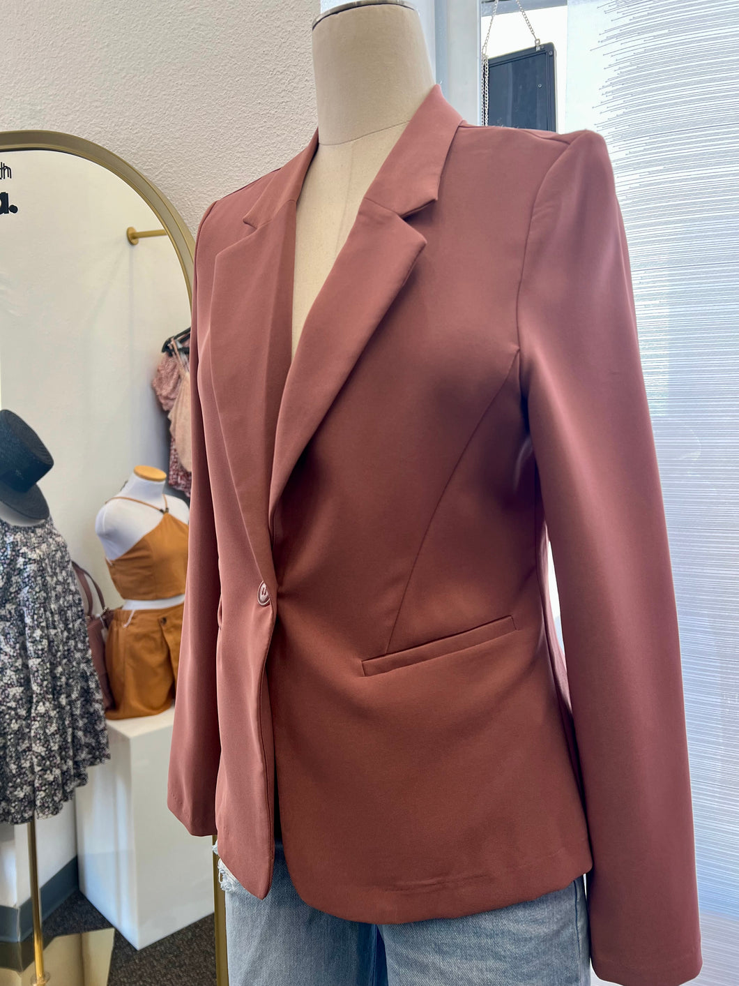 Sidney Mauve, Taupe and Black Blazer