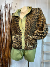 Load image into Gallery viewer, Ashley Fuzzy Collared Animal Print Button Up Jacket