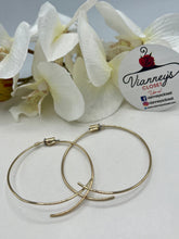 Load image into Gallery viewer, Katherine Gold or Silver Hoops Push Back Earings