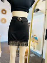 Load image into Gallery viewer, Gabriella Black Short Western Skirt Silver Detail Waist