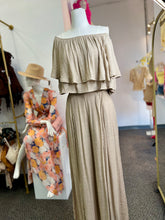 Load image into Gallery viewer, Heather Pearl or Mocha Flowy Off The Shoulder Set