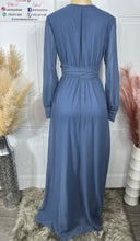 Load image into Gallery viewer, Katelyn Navy Blue or Light Gray Long Dress with Long Sleeve